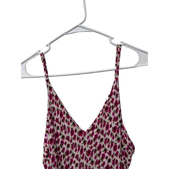 Stone Cold Fox Dogtown Pink Floral V-Neck Contrast Pleat Maxi Dress Size 2 - Picture 6 of 11